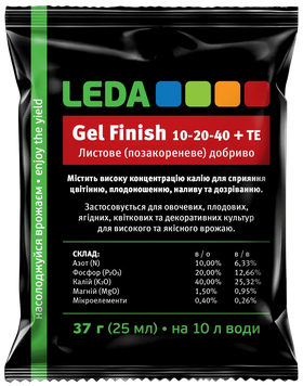 Leda Gel Finish 10-20-40 + TE 37г (25 мл) листове добриво